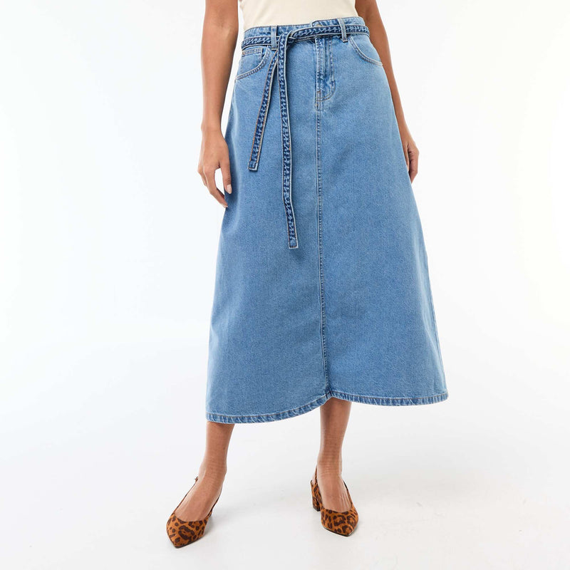 Jupe longue en jean