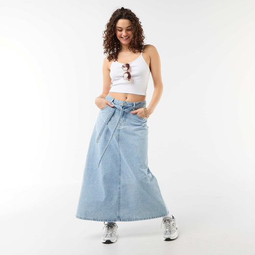 Jupe longue en jean