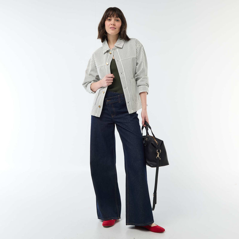 Débardeur uni en matière côtelée