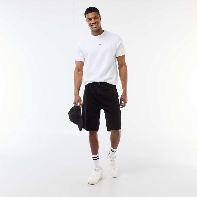 T-shirt en piqué de coton à manches courtes
