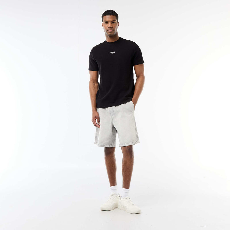 T-shirt en piqué de coton à manches courtes