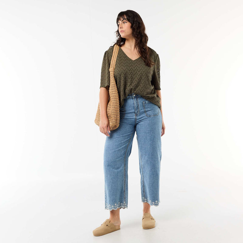 Tee-shirt en dentelle ajourée