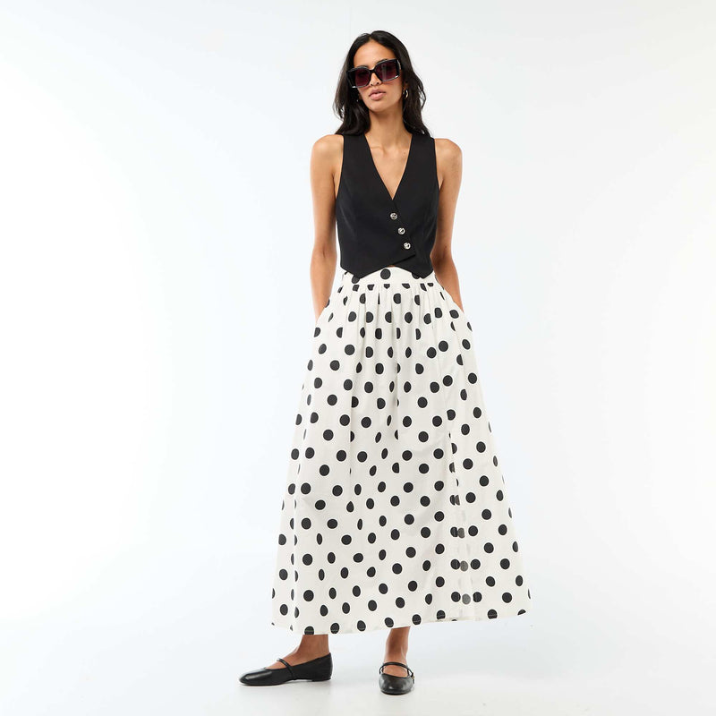 Gilet de costume avec ouverture boutonnée asymétrique