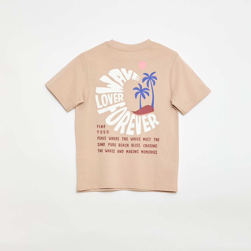 T-shirt à manches courtes imprimé recto/verso