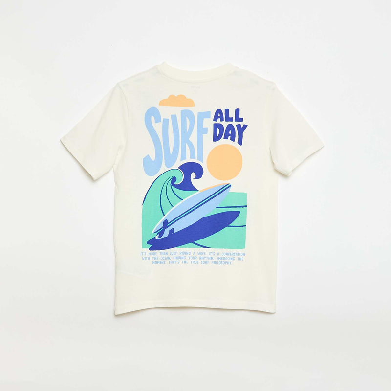 T-shirt à manches courtes imprimé recto/verso