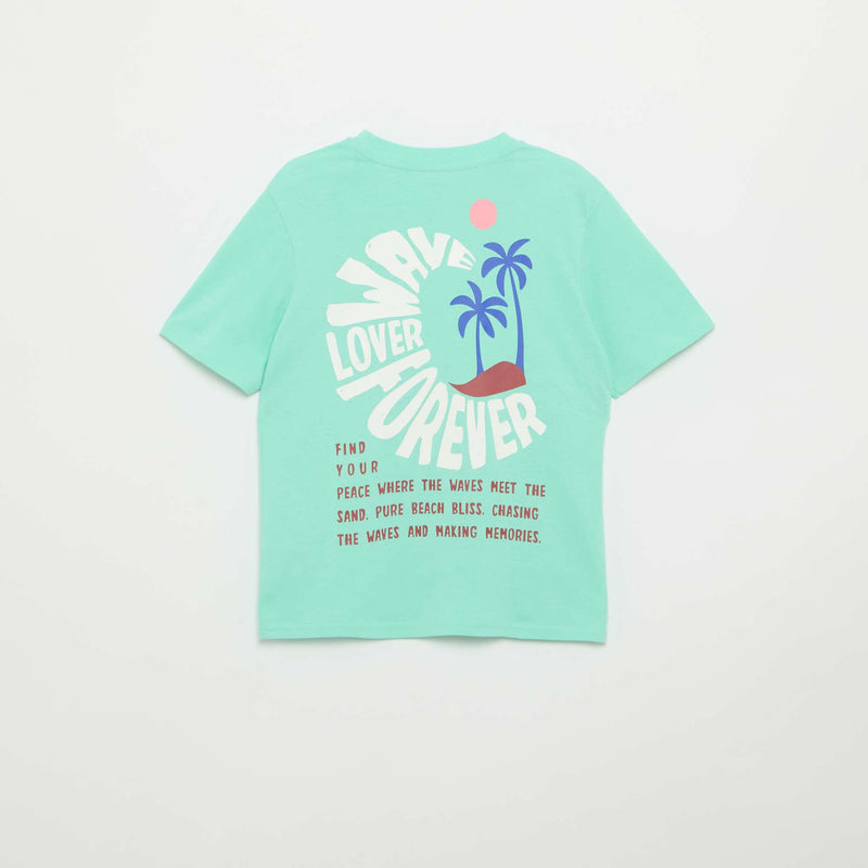 T-shirt à manches courtes imprimé recto/verso