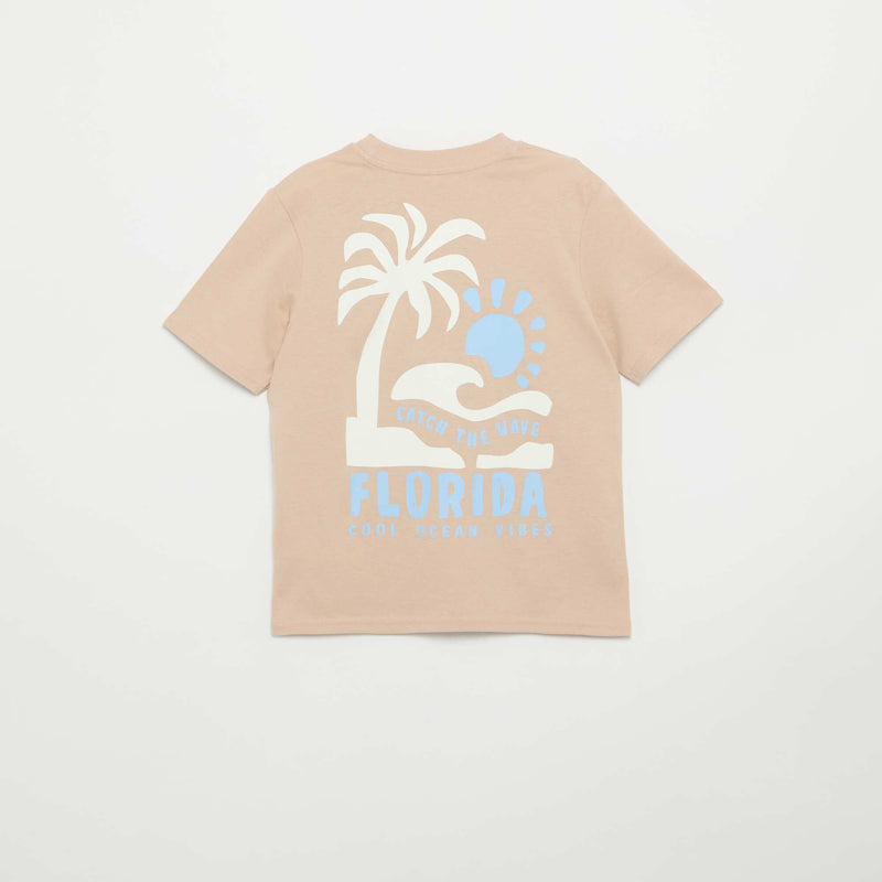 T-shirt à manches courtes imprimé recto/verso