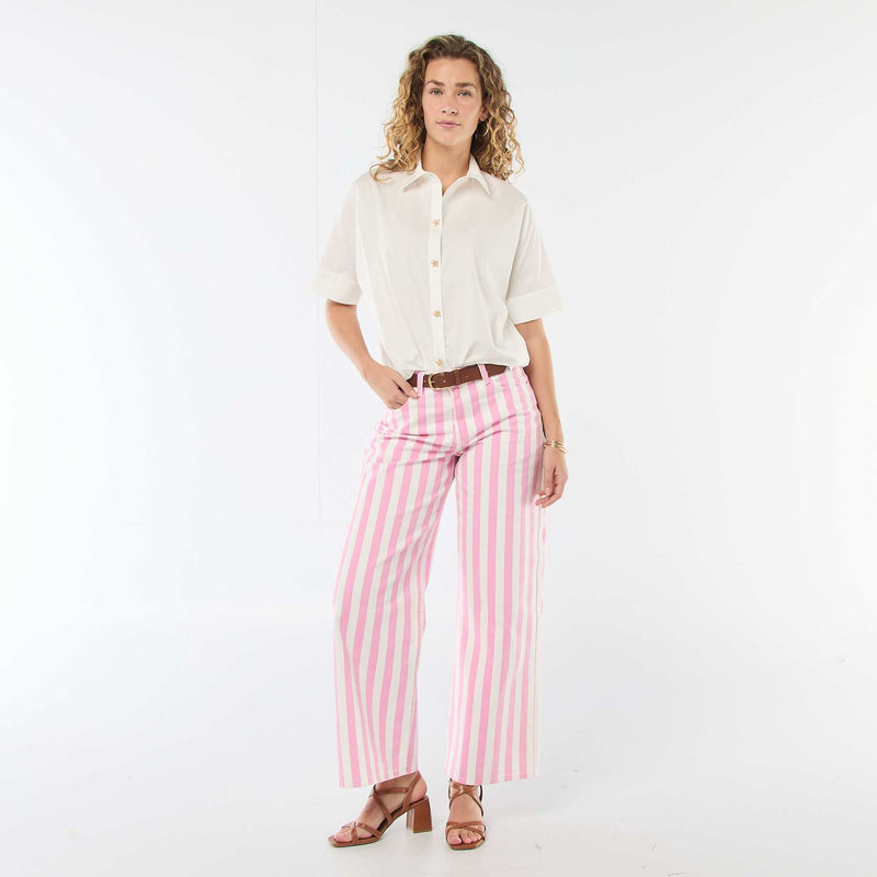 Chemise large à boutons étoiles