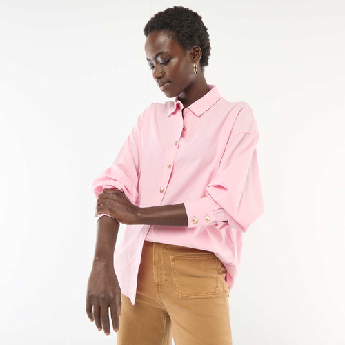 Chemise large à boutons coquillages