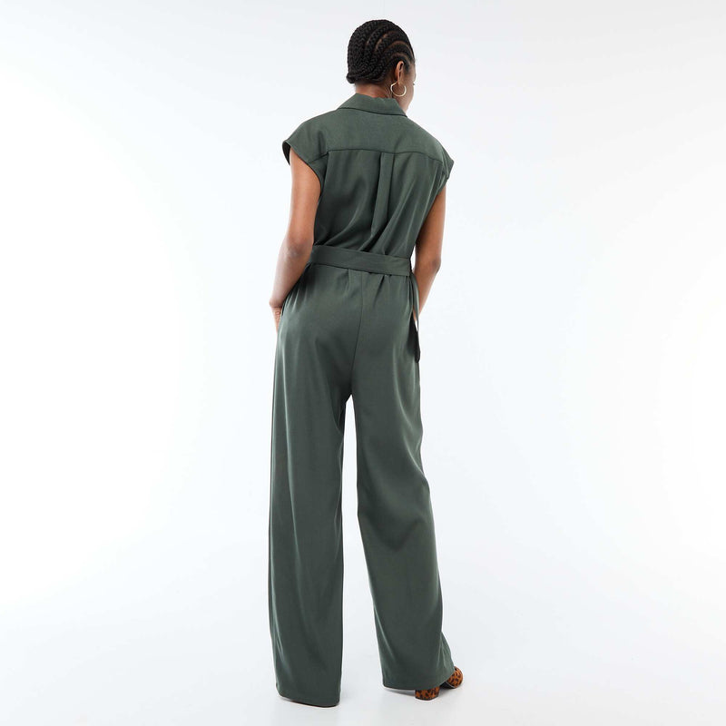 Combinaison pantalon avec ceinture à la taille