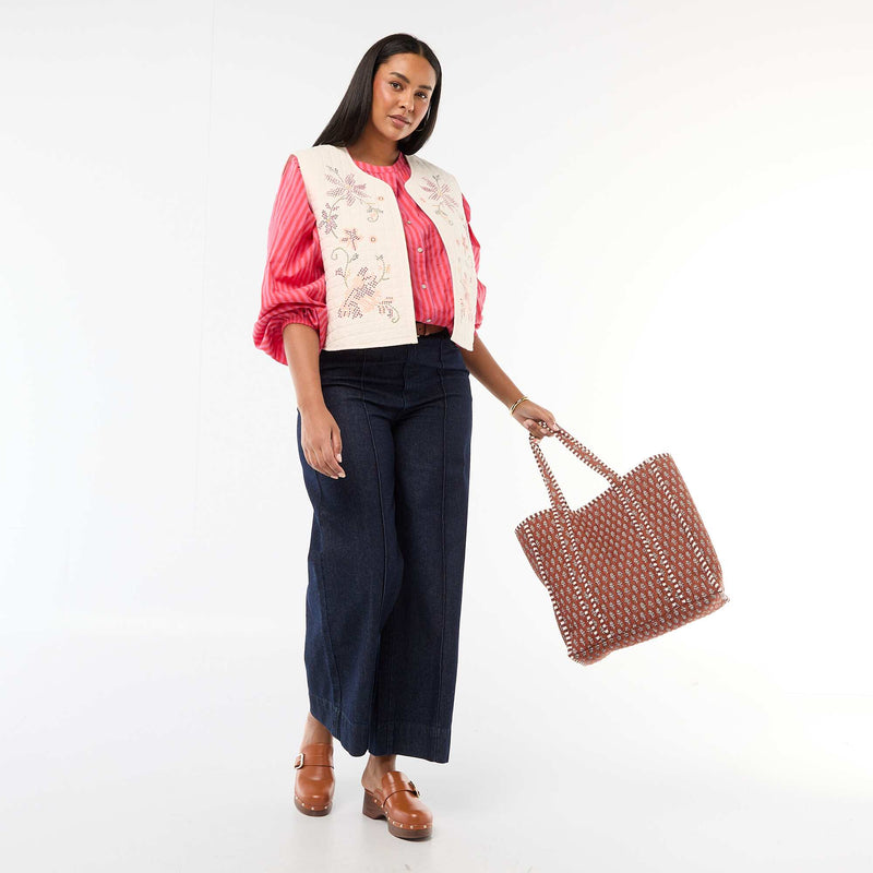 Veste matelassée avec broderies
