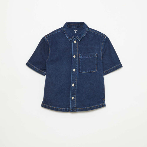 Chemise en jean manches courtes