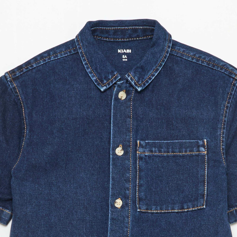 Chemise en jean manches courtes