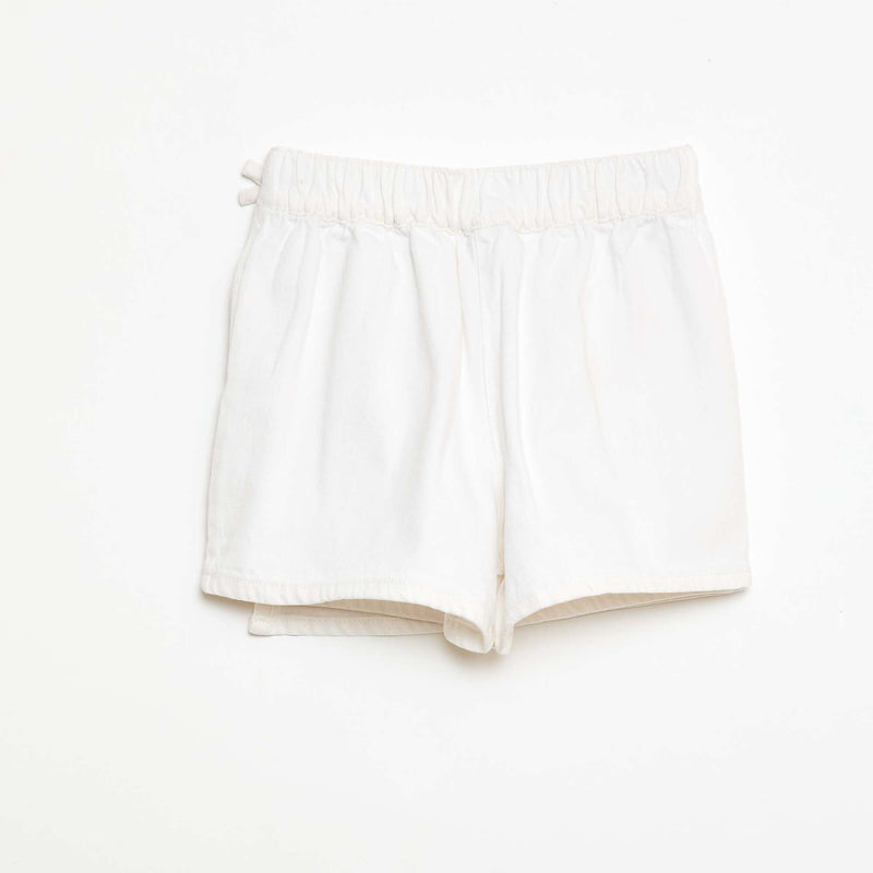 Jupe short courte en jean avec nœuds
