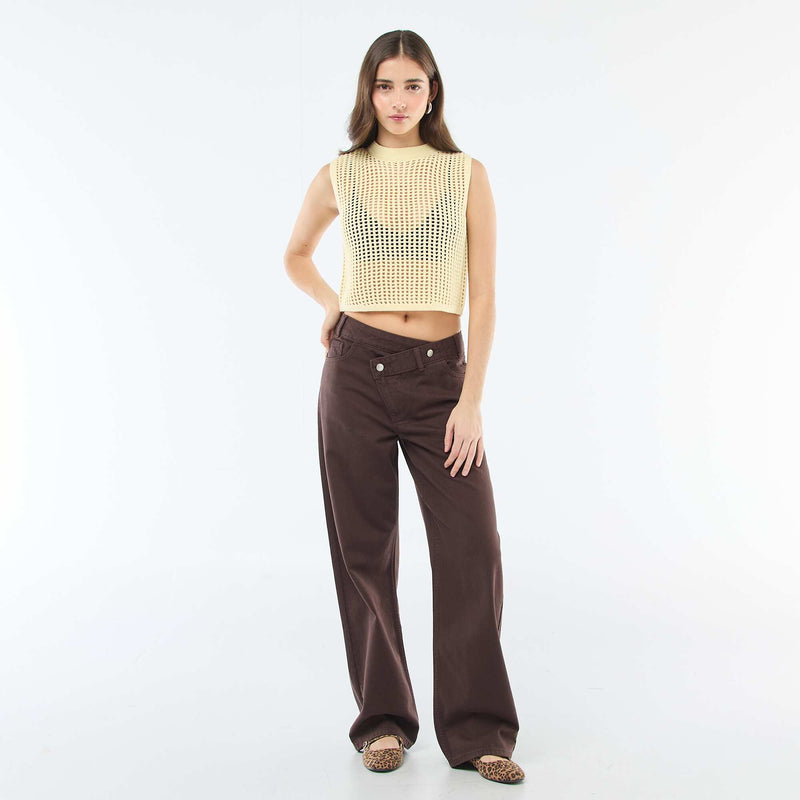 Top sans manches en crochet