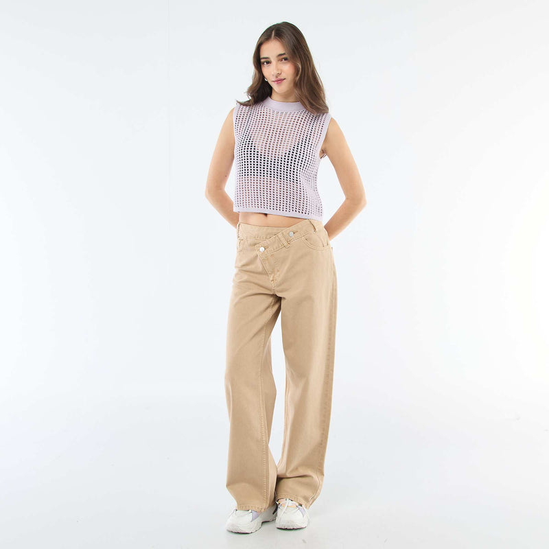 Top sans manches en crochet