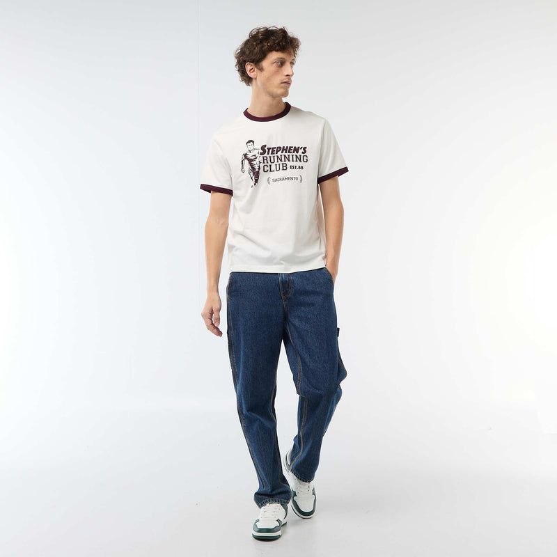 Tee-shirt imprimé avec biais contractant