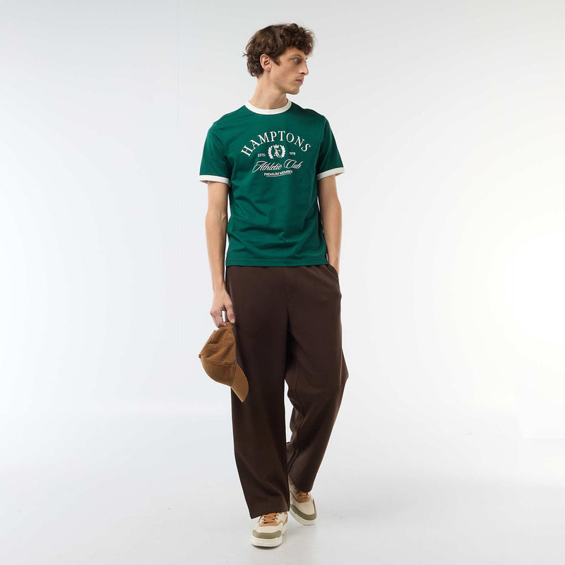 Tee-shirt imprimé avec biais contractant