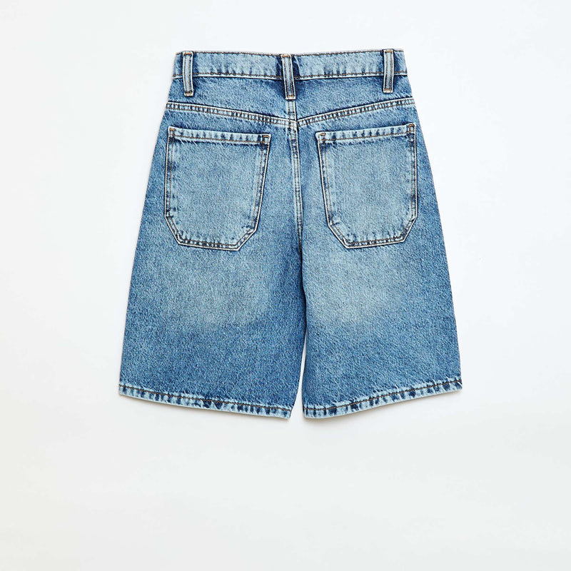 Bermuda baggy denim en coton