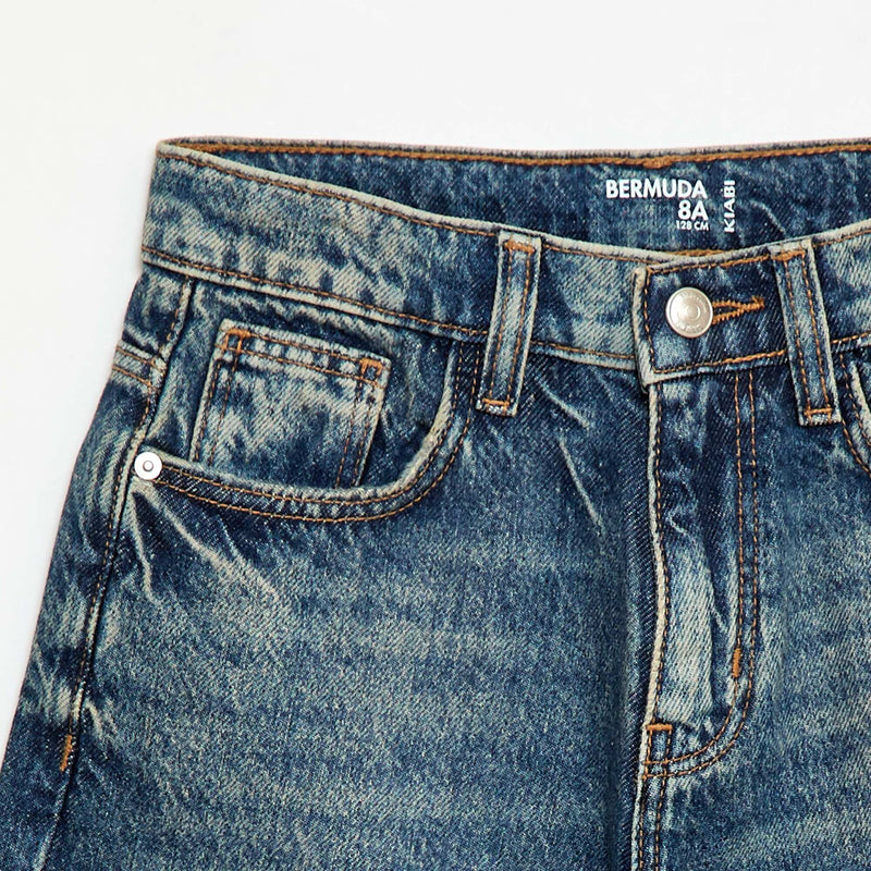 Bermuda baggy denim en coton