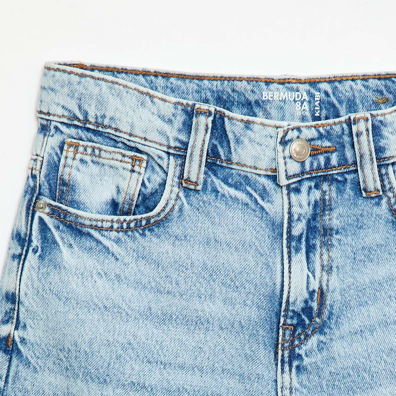 Bermuda baggy denim en coton