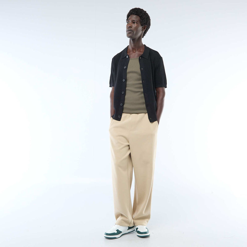 Polo en maille gaufrée