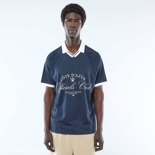 T-shirt polo imprimé à message