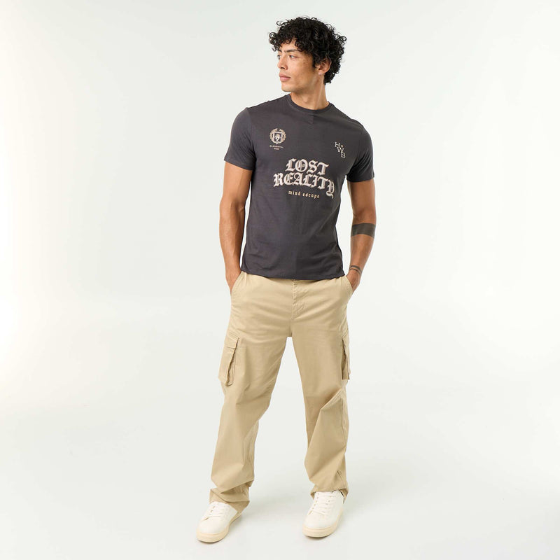 T-shirt imprimé fantaisie à manches courtes