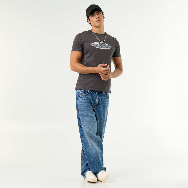 T-shirt imprimé fantaisie à manches courtes