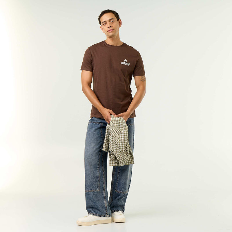 T-shirt imprimé fantaisie à manches courtes