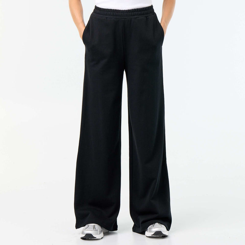 Pantalon jogging large en maille lourde