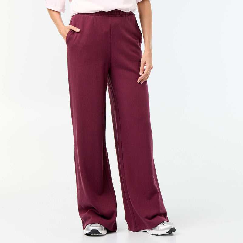 Pantalon jogging large en maille lourde