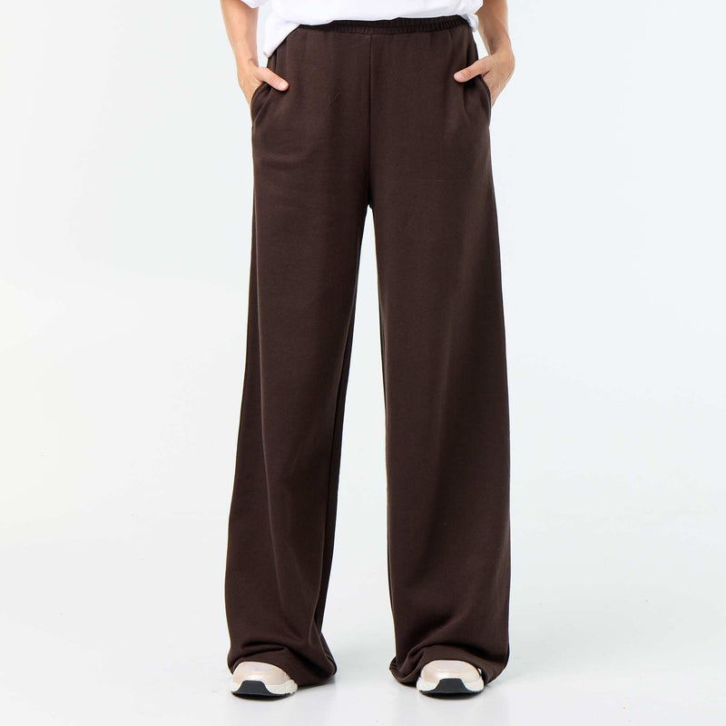 Pantalon jogging large en maille lourde