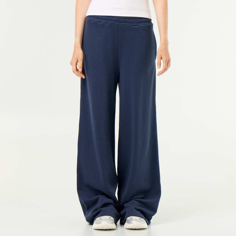 Pantalon jogging large en maille lourde