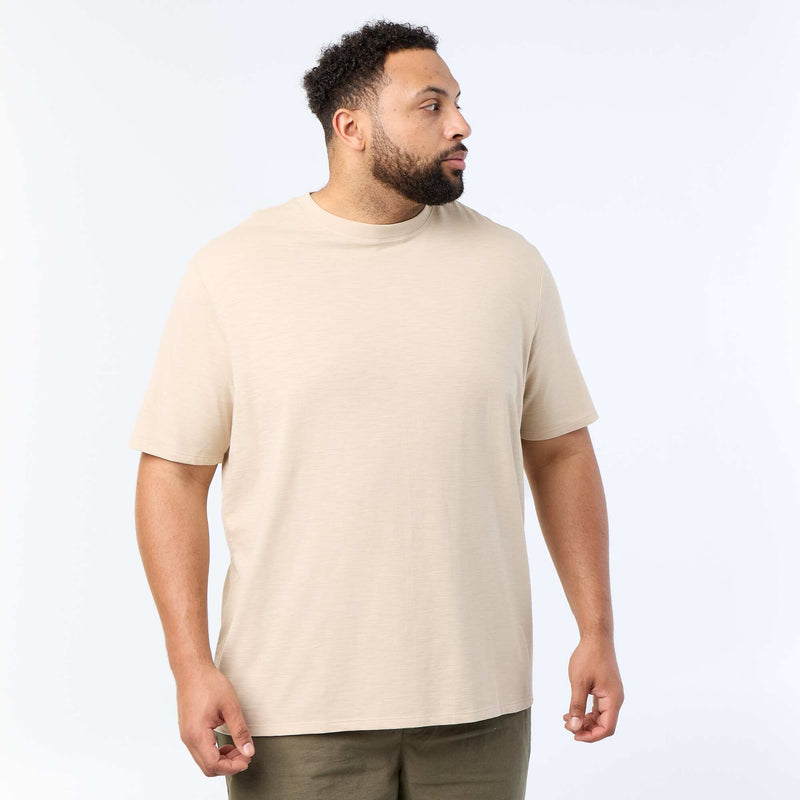 T-shirt à manches courtes en maille jersey fantaisie – Beige – Kiabi Maroc