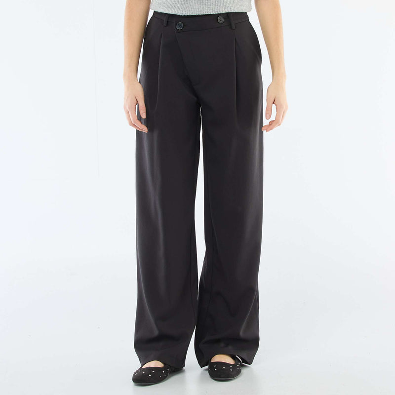 Pantalon large ouverture asymétrique