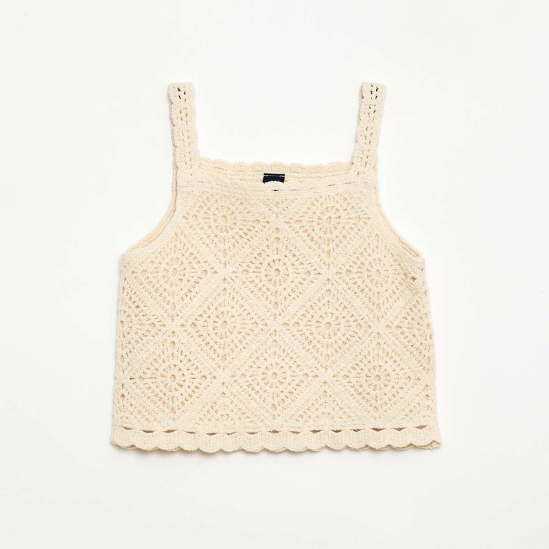 Top en crochet uni