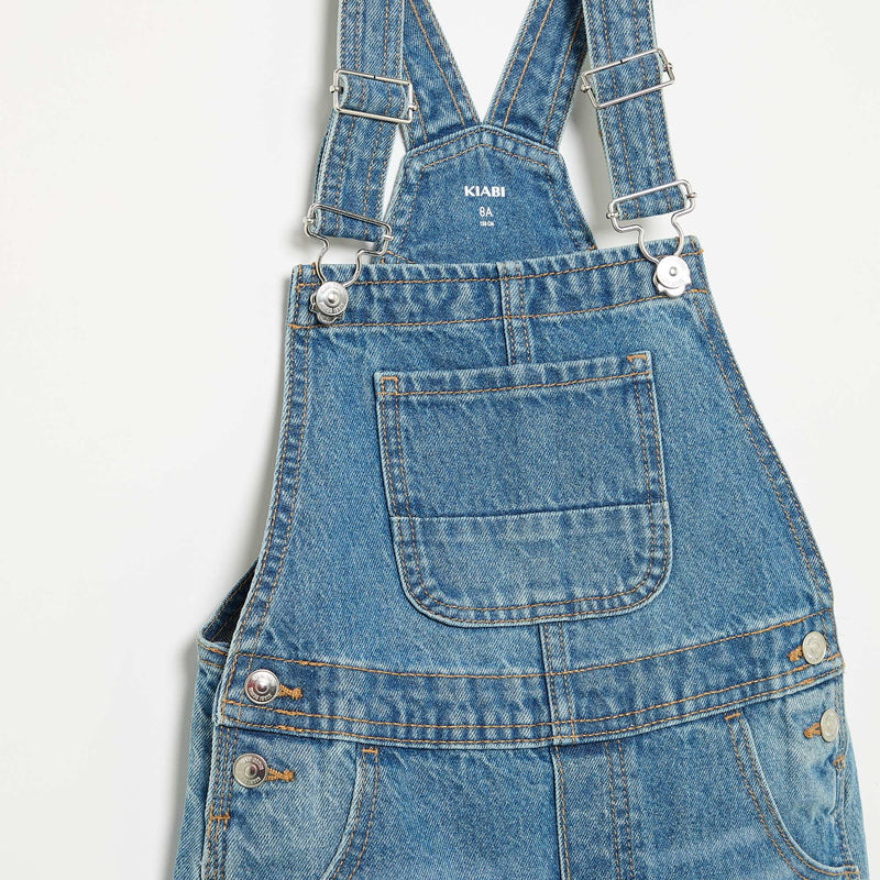 Salopette short en denim