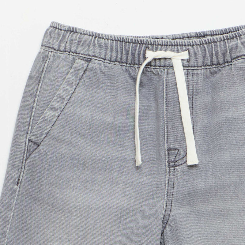 Bermuda en denim avec cordons de serrage