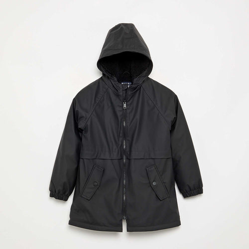 Parka doublée effet moutonné