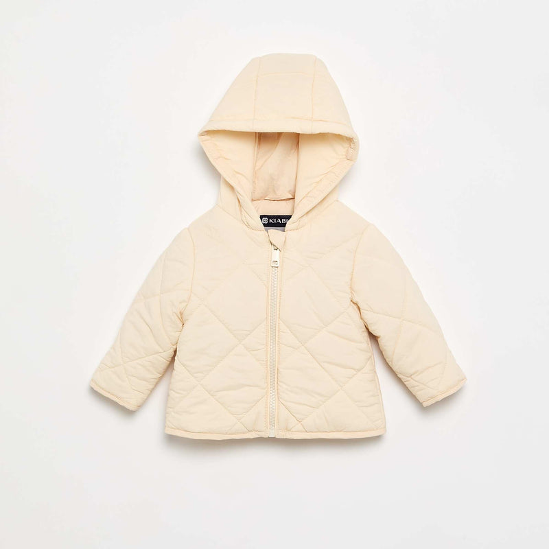 Blouson matelassé à capuche – Beige – Kiabi Maroc