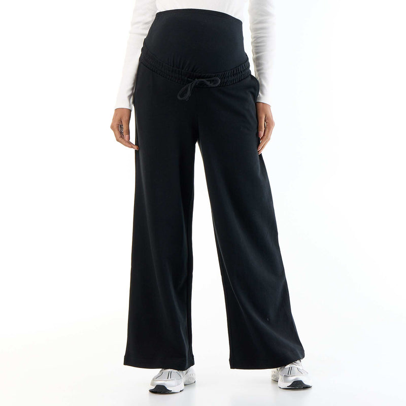 Jogging de maternité wide leg en french terry