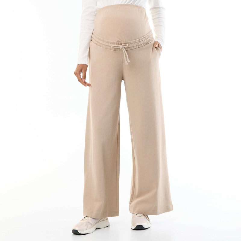 Jogging de maternité wide leg en french terry