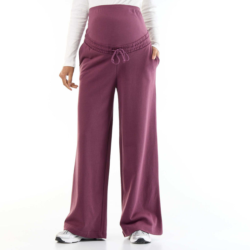 Jogging de maternité wide leg en french terry