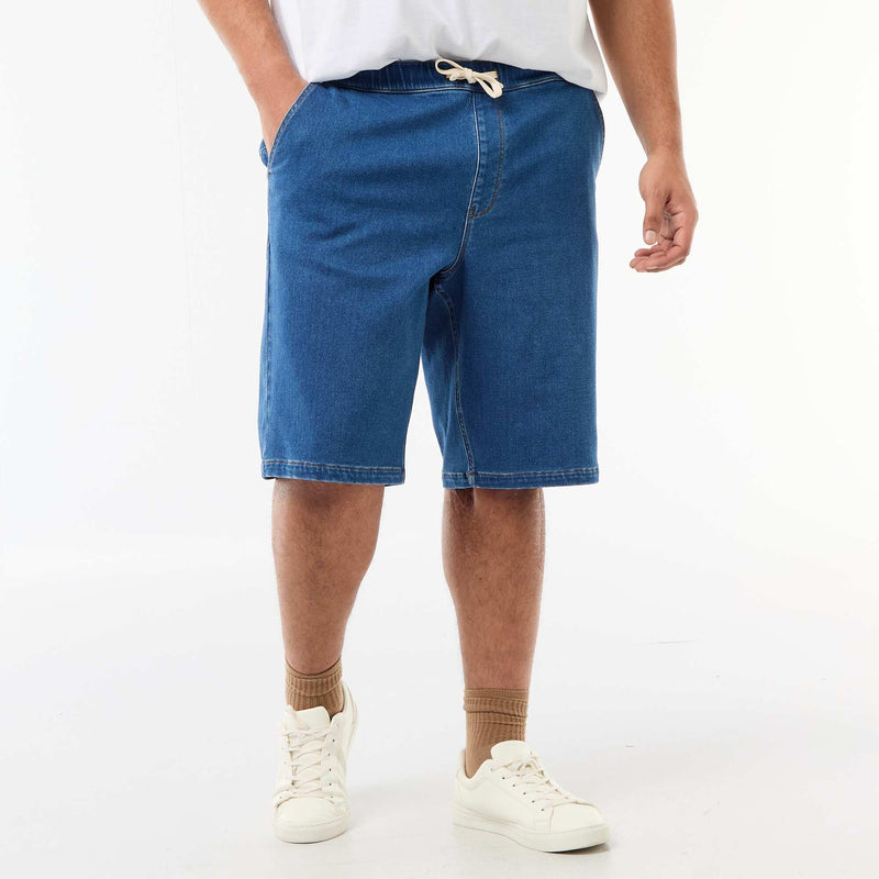 Bermuda en jean avec cordons de serrage