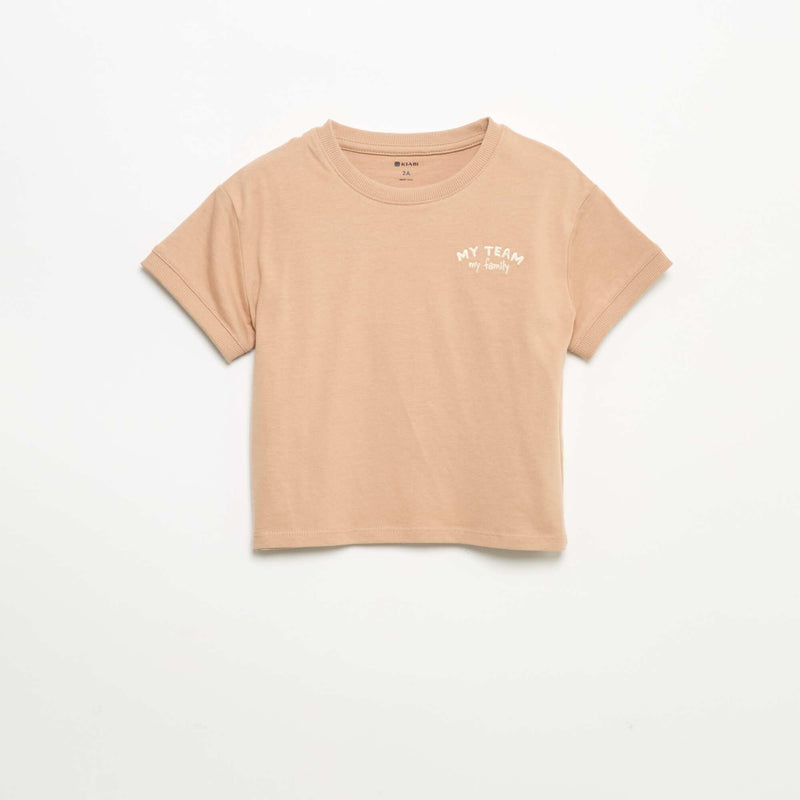 T-shirt imprimé fantaisie à manches courtes