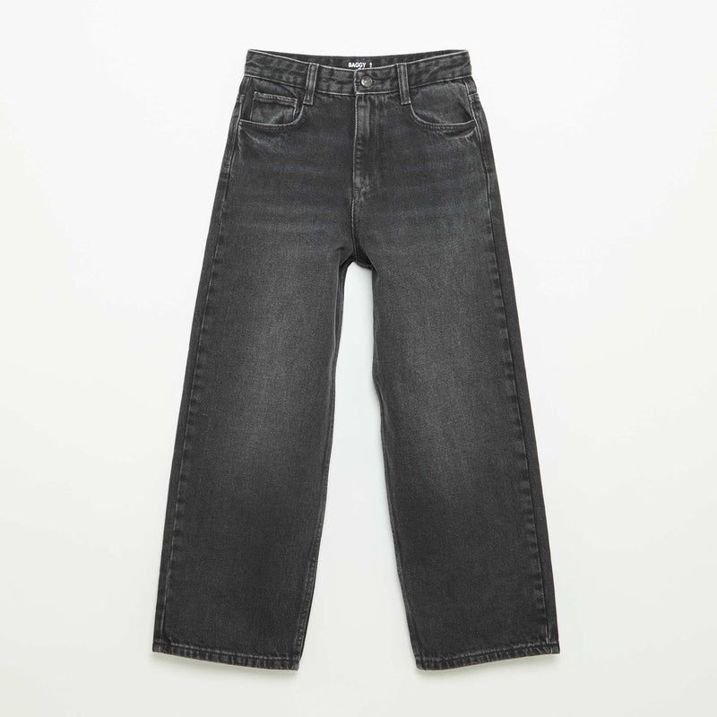 Pantalon denim coupe baggy – Gris – Kiabi Maroc