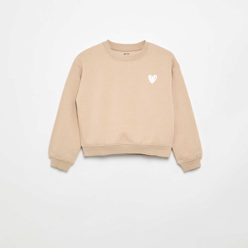Sweat en molleton imprimé poitrine