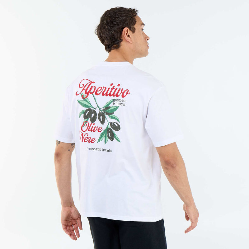 T-shirt à manches courtes avec imprimés et broderies recto/verso