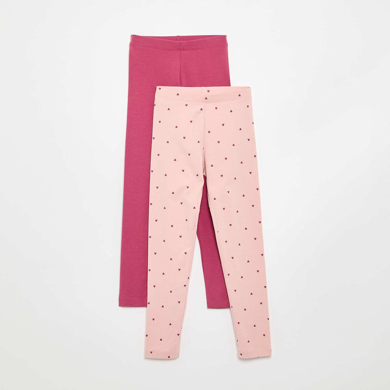 Lot de 2 leggings – Rose – Kiabi Maroc